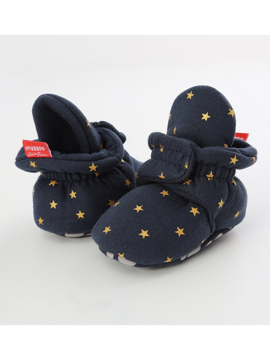 Infant Baby Star Pattern Velcro First Start Crib Shoes - dianjiang-