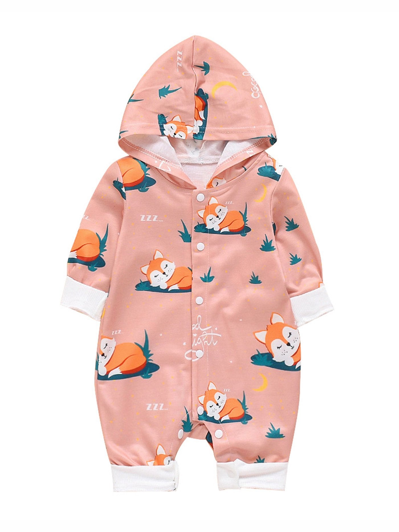 Adorable Baby Fox Hooded Jumpsuit - dianjiang-