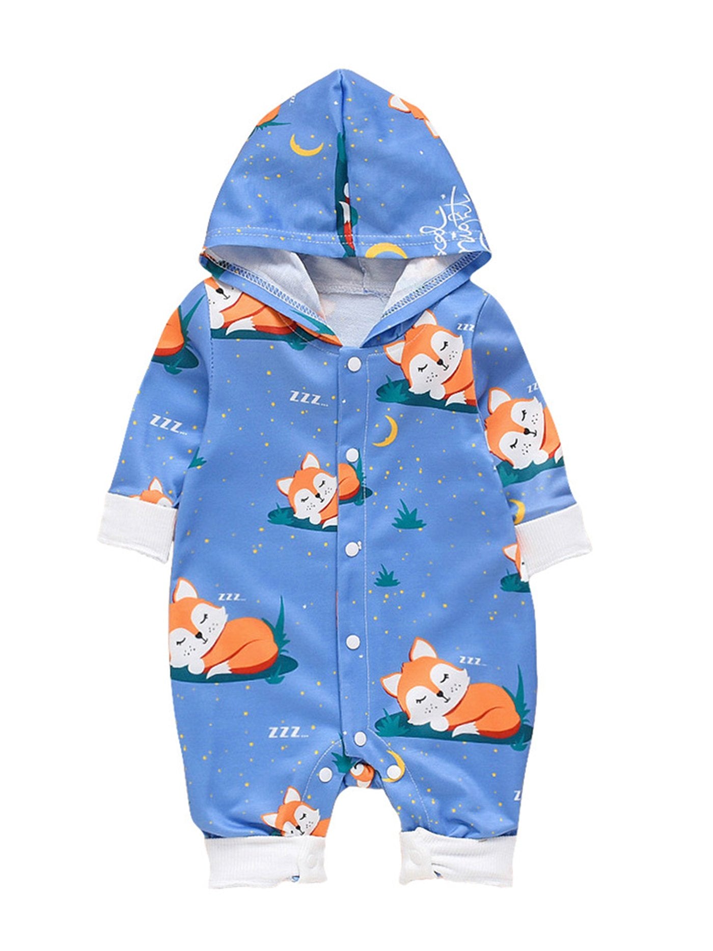 Adorable Baby Fox Hooded Jumpsuit - dianjiang-