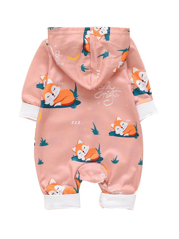 Adorable Baby Fox Hooded Jumpsuit - dianjiang-