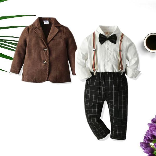 5-Piece Fashion Toddler Boy Gentleman Party Wear Outfits - dianjiang-