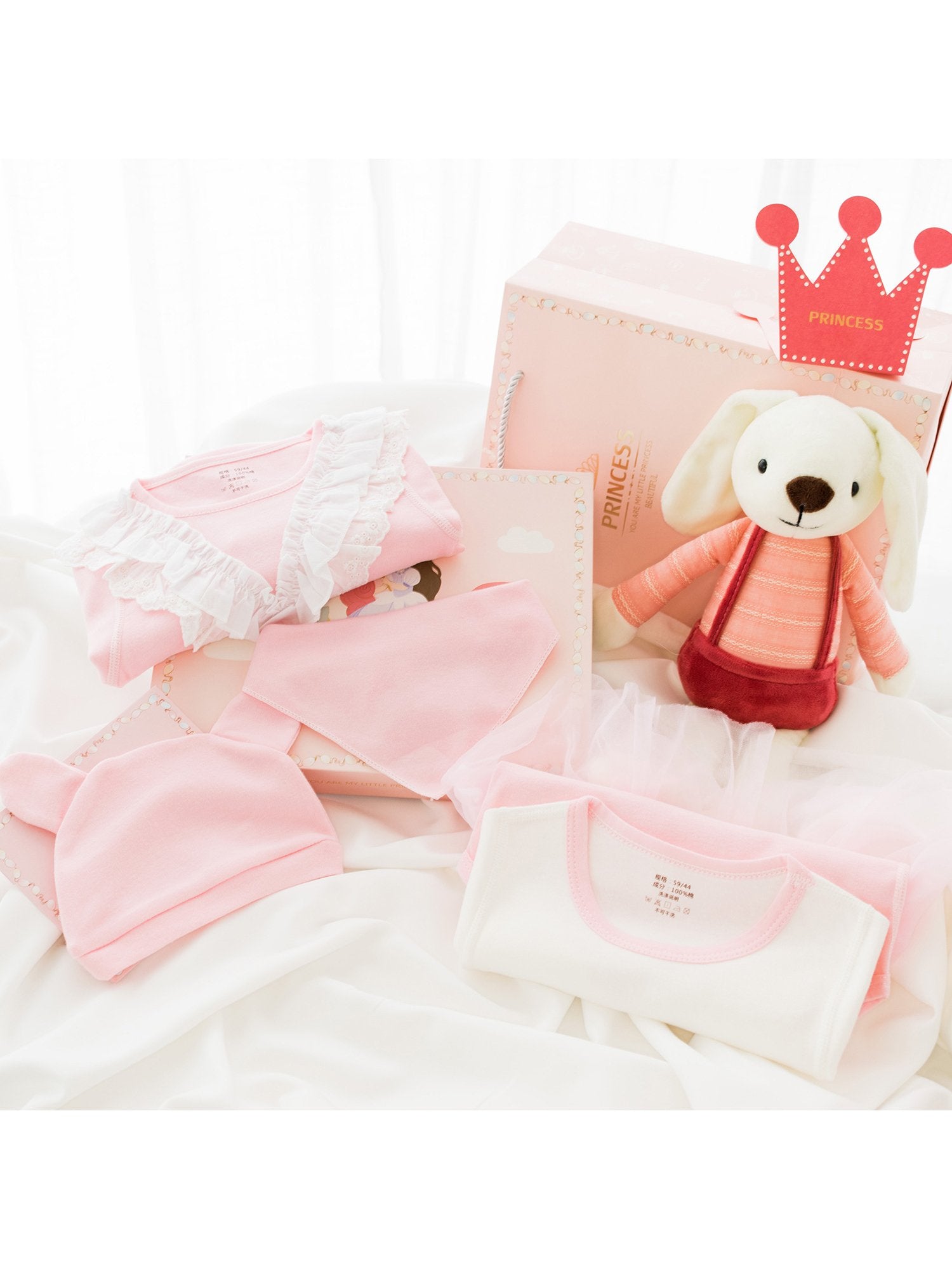 5-PACK Sweetly Baby Girl Birthday Pink Clothes Set Gift Box - dianjiang-