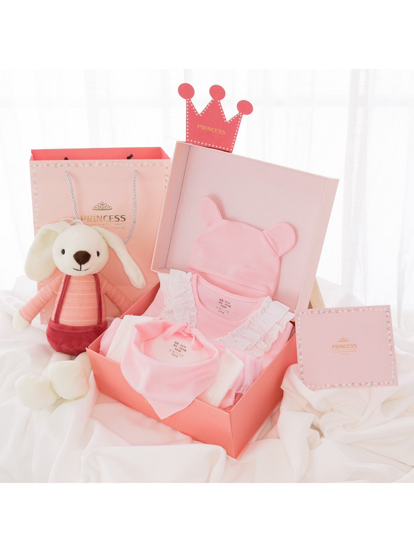 5-PACK Sweetly Baby Girl Birthday Pink Clothes Set Gift Box - dianjiang-