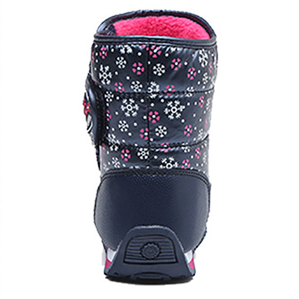 Winter Little Kids Outdoor Snowflake Fleece Lining Boots-3 Colors - dianjiang-