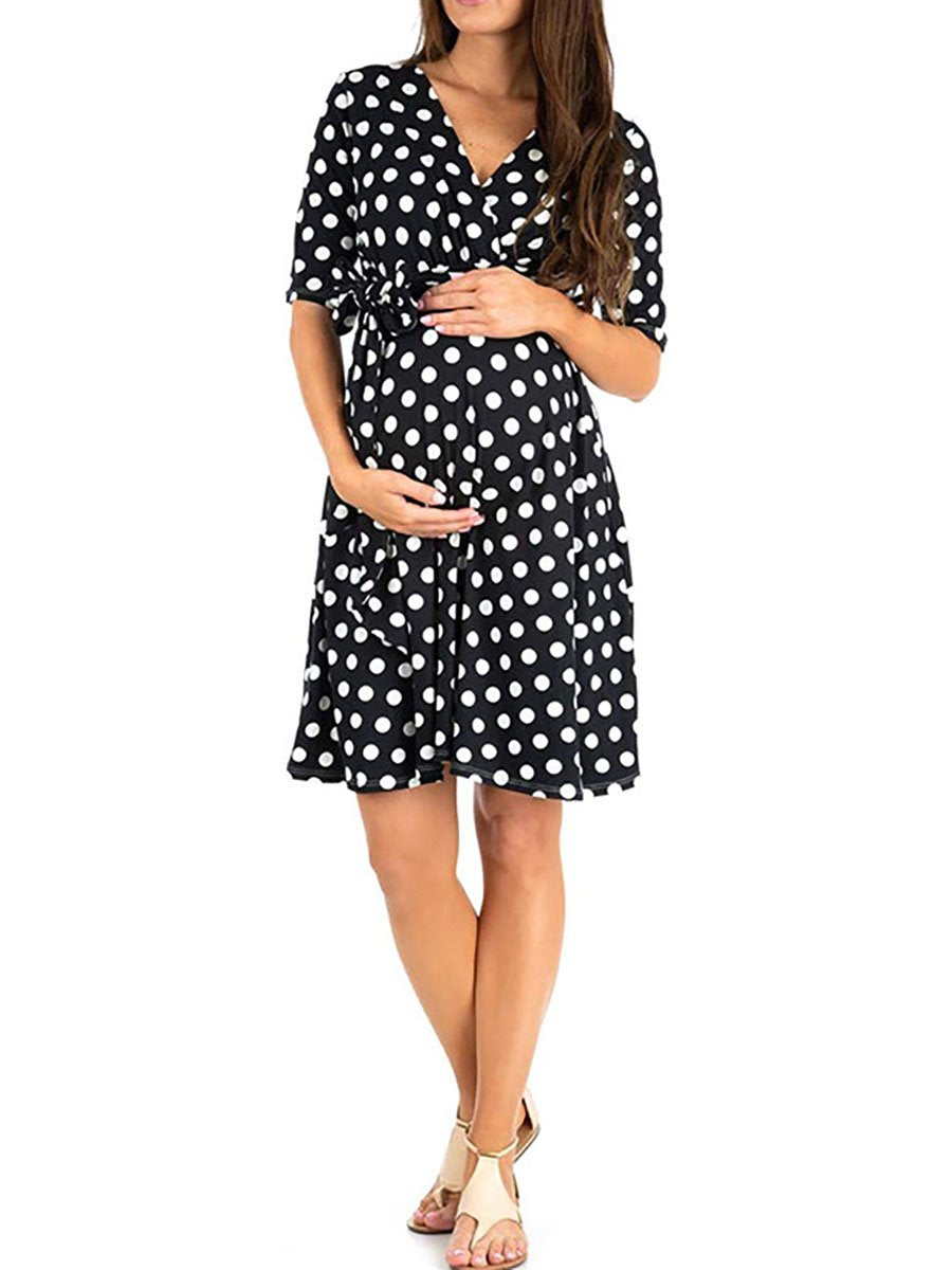 New Print Maternity Dress - dianjiang-