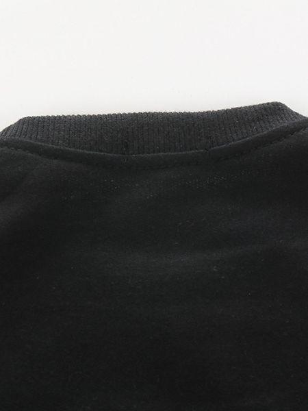 Cartoon Style Baby Little Boys 2-piece Outfit Black Sweatshirt Jumper+Yellow Pants - dianjiang-