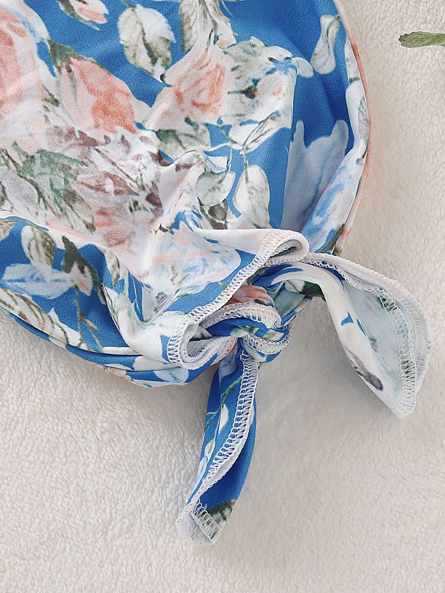 2-Piece Baby Floral Printed Sleeping Bag + Headband - dianjiang-