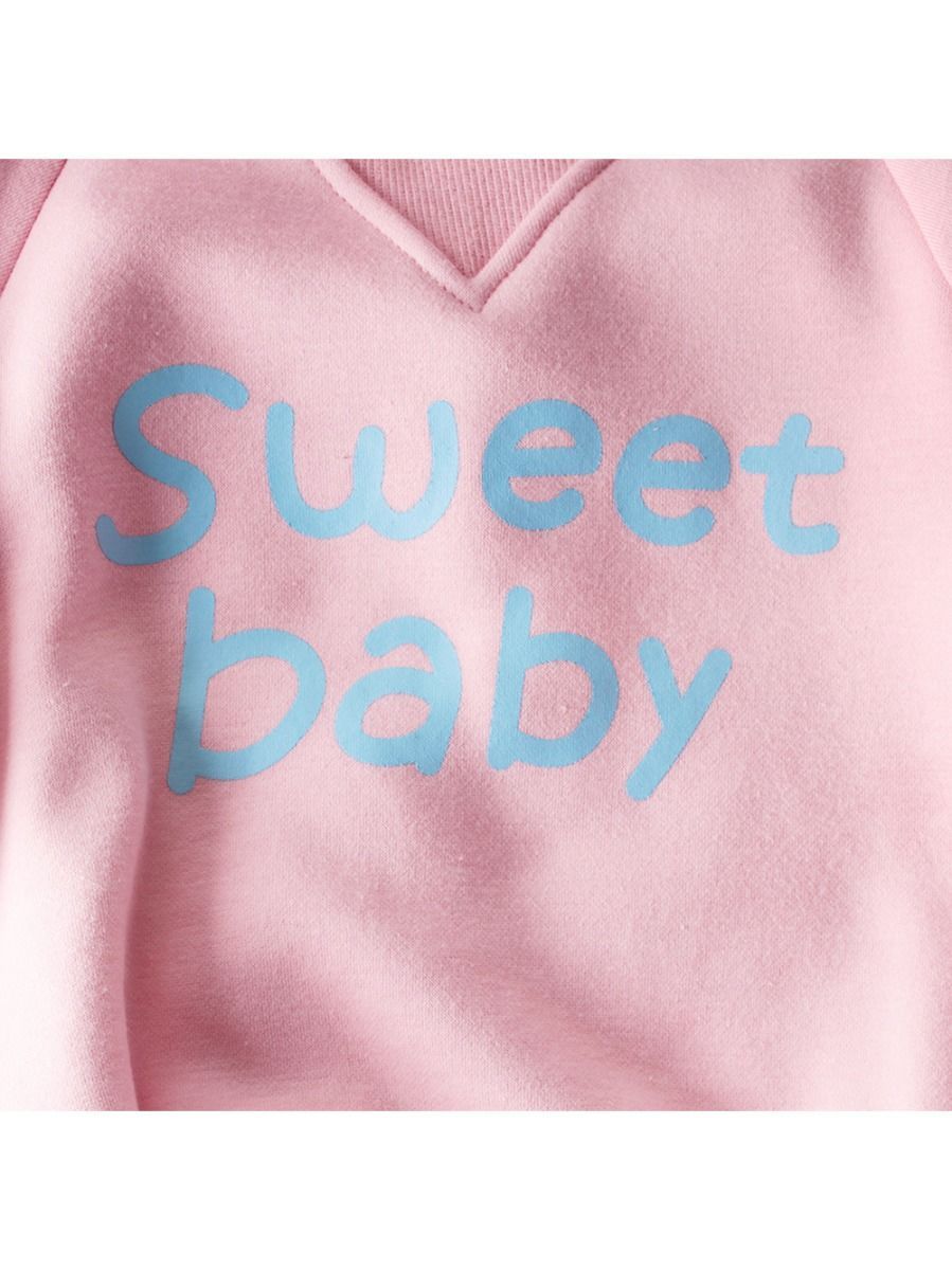 Winter 2-Piece Baby Fleece-lined Bodysuit and Headband Pink/Blue - dianjiang-