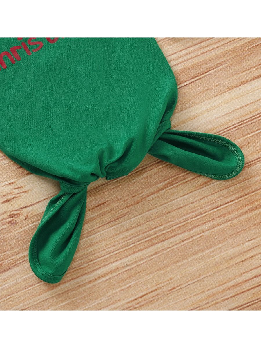 2-Piece Baby Reindeer Long Sleeve Green 70CM Sleeping Bag & Hat - dianjiang-