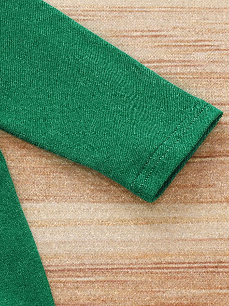 2-Piece Baby Reindeer Long Sleeve Green 70CM Sleeping Bag & Hat - dianjiang-