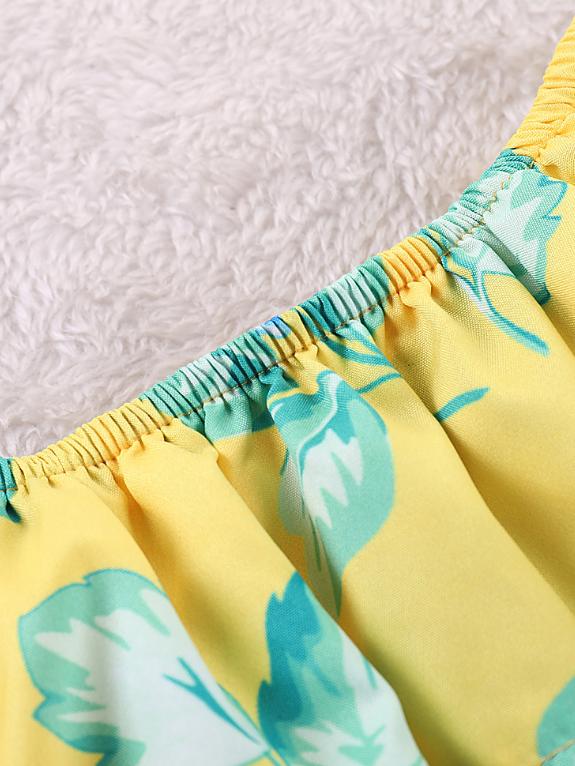 2-Piece Baby Toddler Girl Set Flower Off Shoulder Top+Big Bow Shorts - dianjiang-