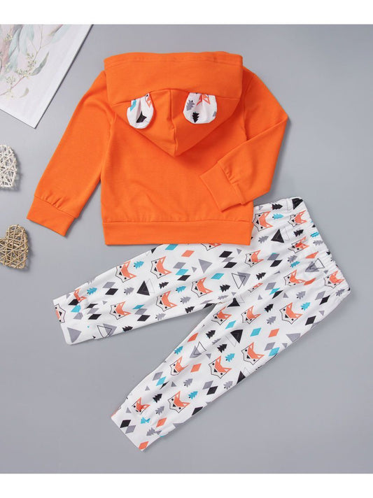 2-Piece Fox Set Cute Ear Baby Toddler Kids Hoodie & Pants - dianjiang-