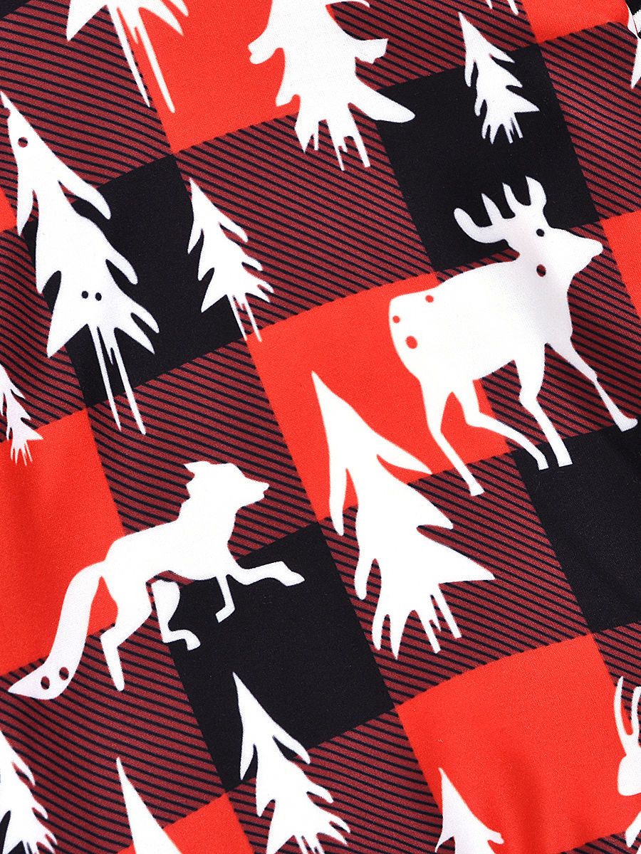 Winter Toddler Unisex Baby 2 Piece Christmas Tree Deer Print Outfit Hoodie and Pants - dianjiang-