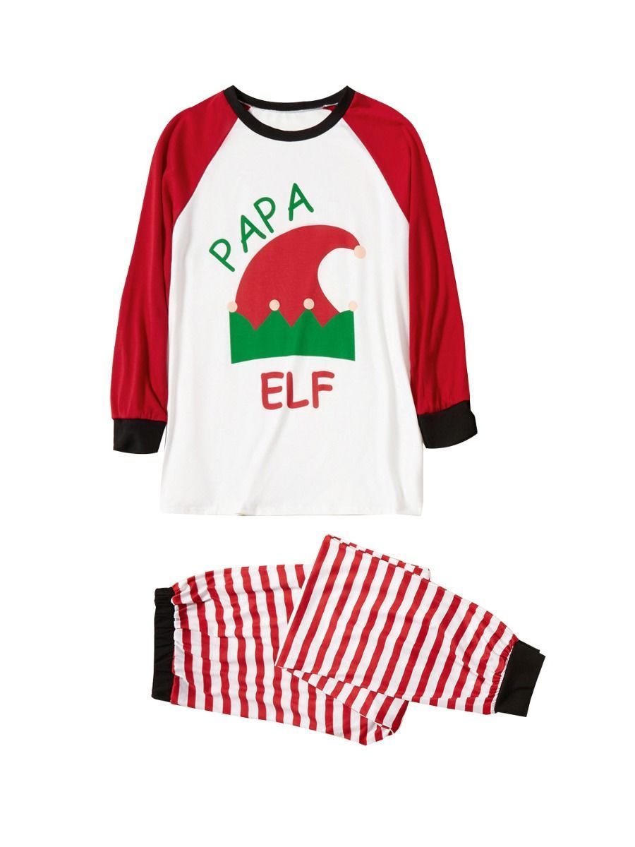 2-Piece Family Matching Christmas Hat Print Loungewear - dianjiang-