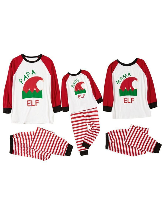 2-Piece Family Matching Christmas Hat Print Loungewear - dianjiang-