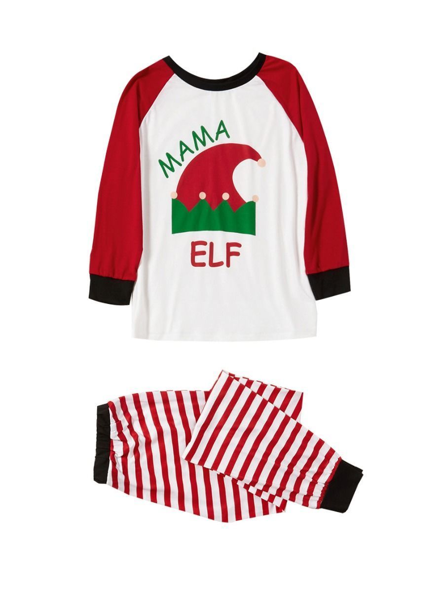 2-Piece Family Matching Christmas Hat Print Loungewear - dianjiang-