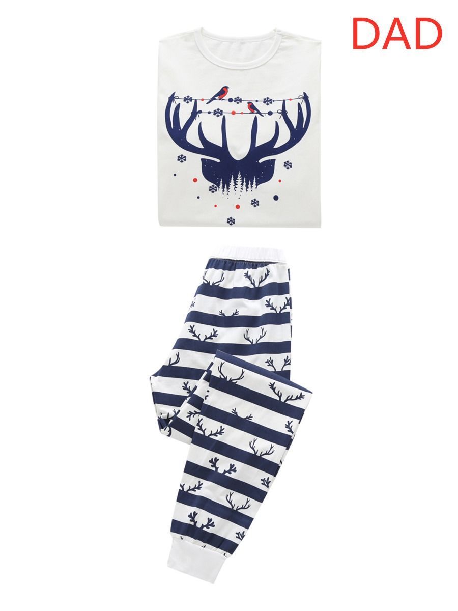 2-Piece Family Matching Reindeer Loungewear Outfit - dianjiang-