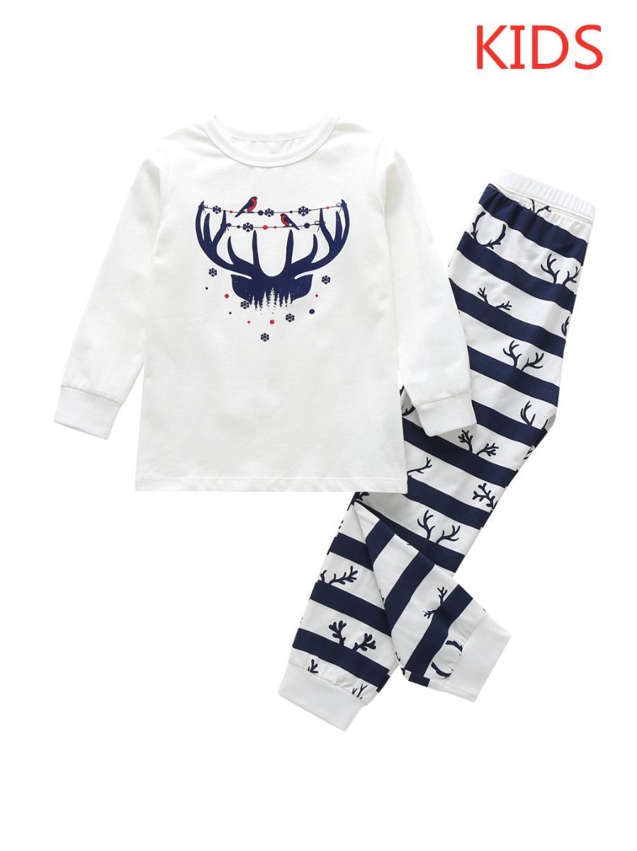 2-Piece Family Matching Reindeer Loungewear Outfit - dianjiang-