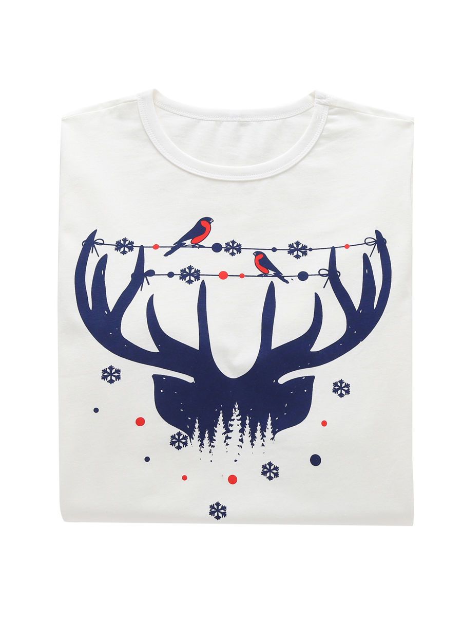 2-Piece Family Matching Reindeer Loungewear Outfit - dianjiang-