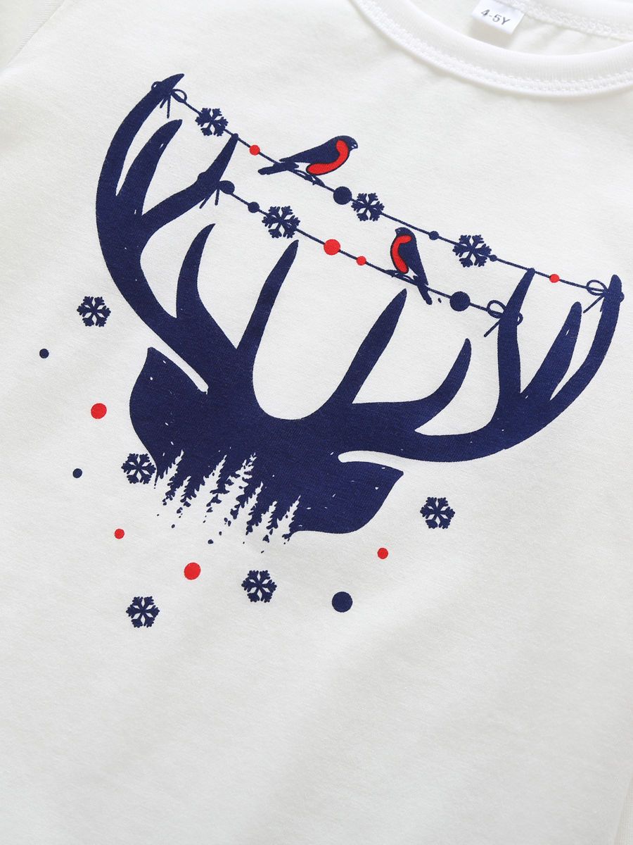 2-Piece Family Matching Reindeer Loungewear Outfit - dianjiang-