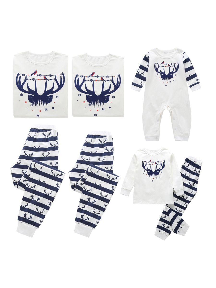 2-Piece Family Matching Reindeer Loungewear Outfit - dianjiang-