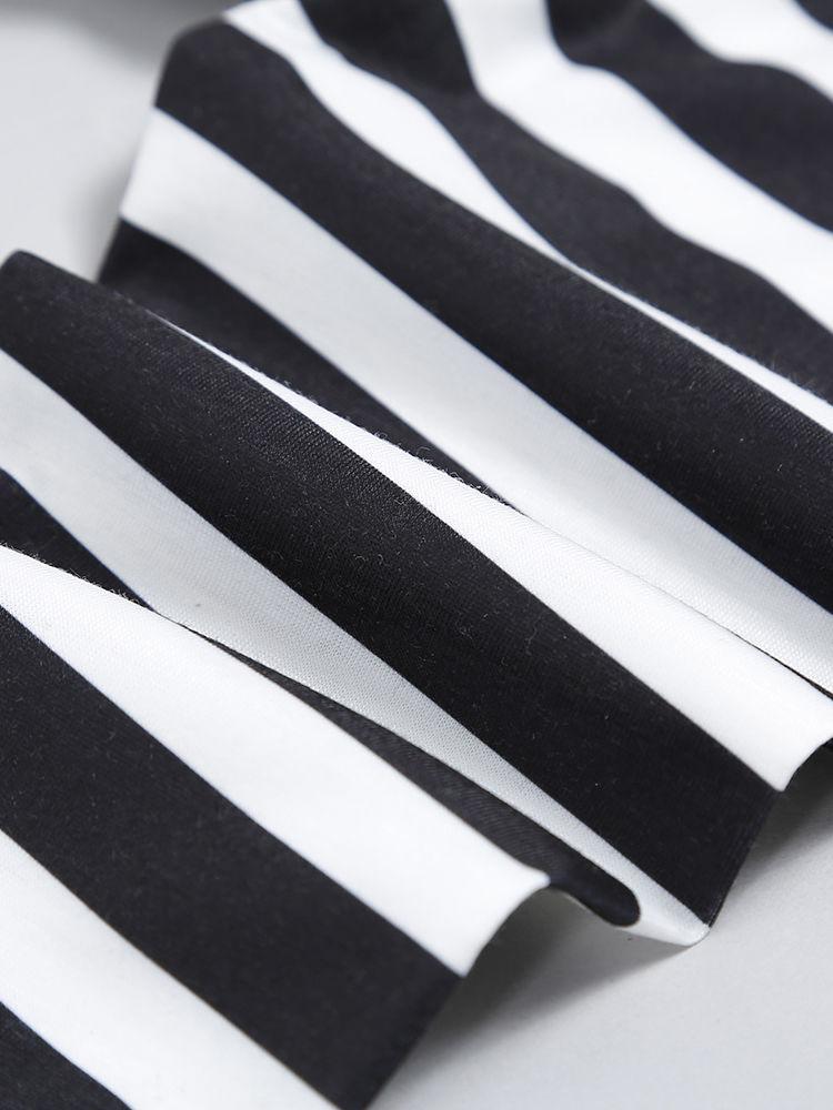 2-Piece Halloween Pumpkin Black T-shirt +Stripe Trousers - dianjiang-