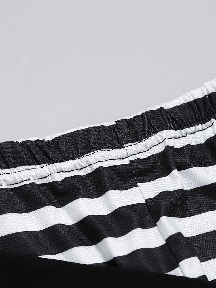 2-Piece Halloween Pumpkin Black T-shirt +Stripe Trousers - dianjiang-