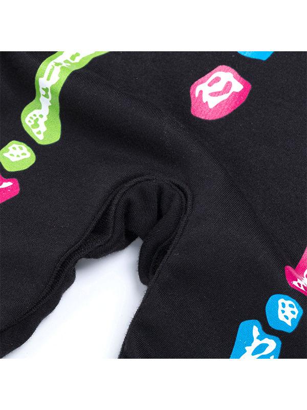 2-piece Halloween Skeleton Dress-like Jumpsuit+Headband Set - dianjiang-