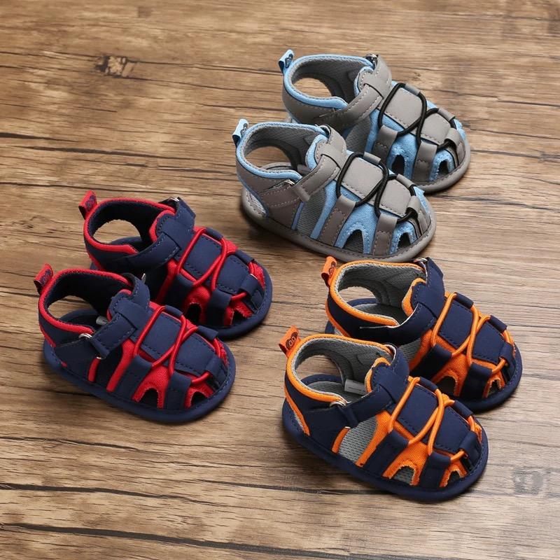 Baby Boy Color Blocking Shoes First Start Crib Sandal - dianjiang-