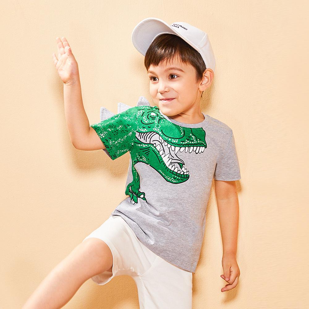 Cool Dinosaur T-shirt for Toddler Big Boys - dianjiang-