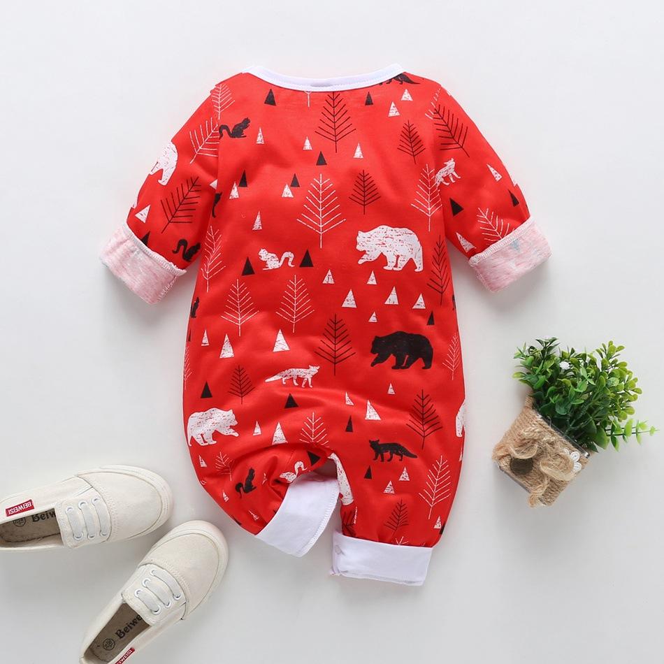 Cute Baby Animal Print Long-sleeved Jumpsuit - dianjiang-