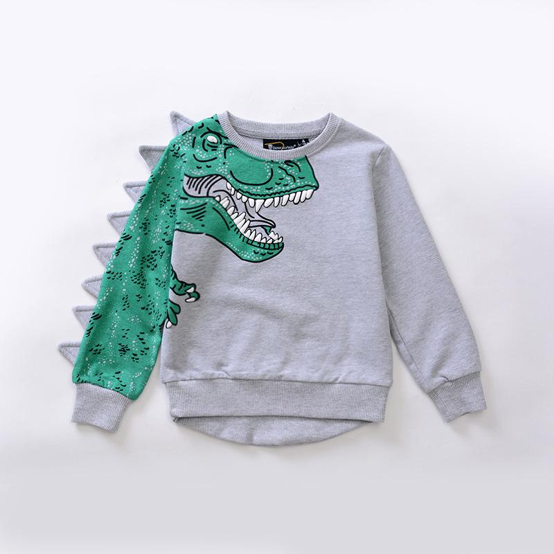 Cartoon Sweatshirt Long Sleeve Dinosaur Top Kids Clothes - dianjiang-