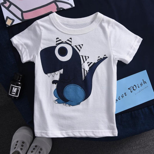 Adorable Cartoon Dinosaur Boys T-shirt - dianjiang-