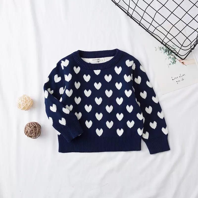 Stylish Baby Toddler Girl Love Heart Crochet Sweater - dianjiang-