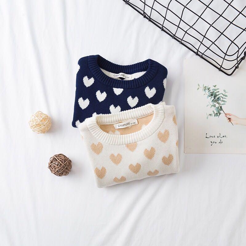 Stylish Baby Toddler Girl Love Heart Crochet Sweater - dianjiang-