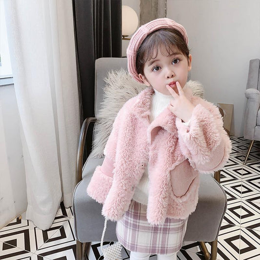 Winter Stylish Toddler Girl Fleece Warm Coat - dianjiang-