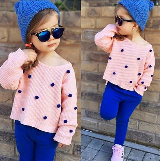 Long Sleeve Acrylic Knitted Baby Sweater - dianjiang-