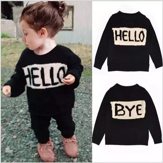 Knitted Pullover Top Babies Toddlers Boys Girls Mothers Sweater - dianjiang-