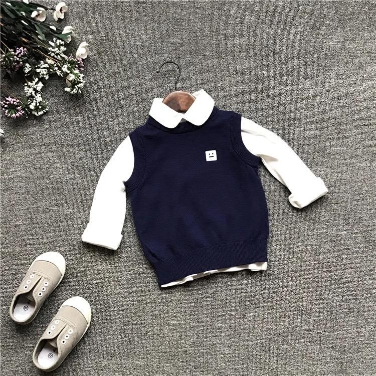 Sleeveless Jersey Pullover Sweater Vest Babies Toddlers Boys Top - dianjiang-