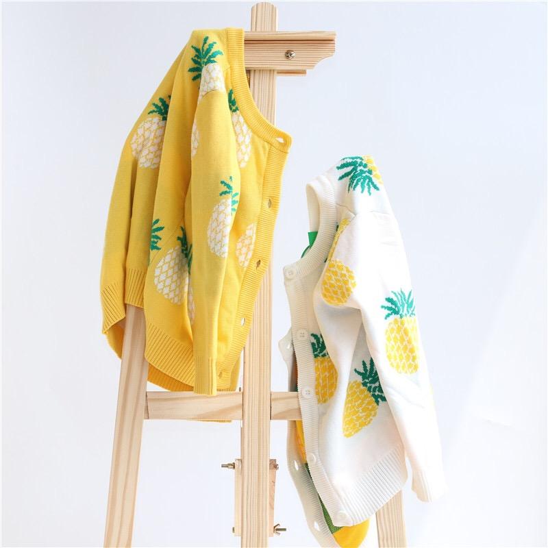 MOMMY AND ME Pineapple Cardigan Top Long-sleeve Knitwear - dianjiang-