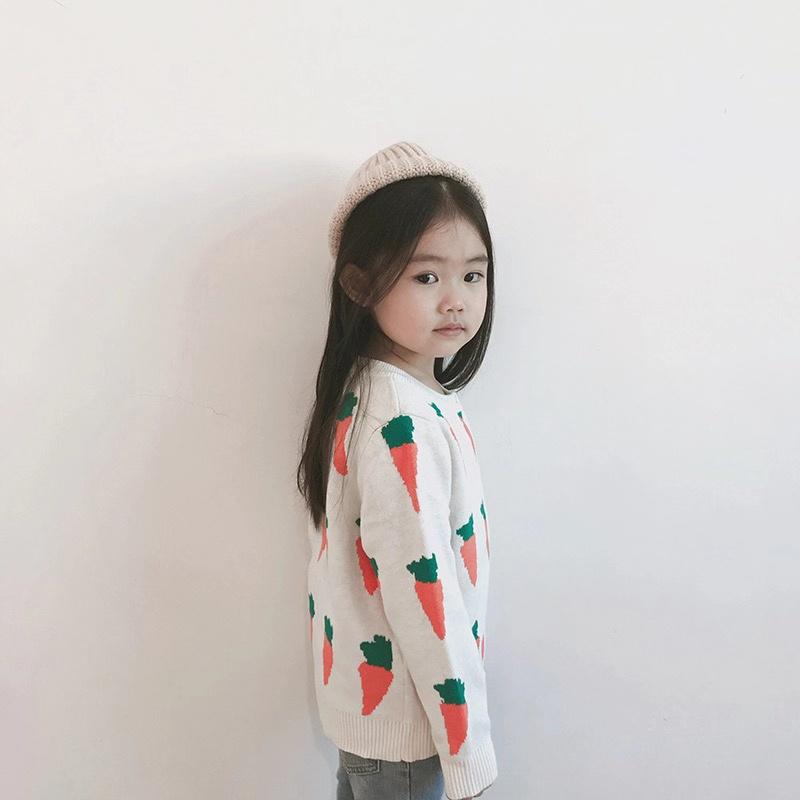 MOM AND ME Carrots Knitwear Cotton Cardigan Top for Boys Girls Adults - dianjiang-