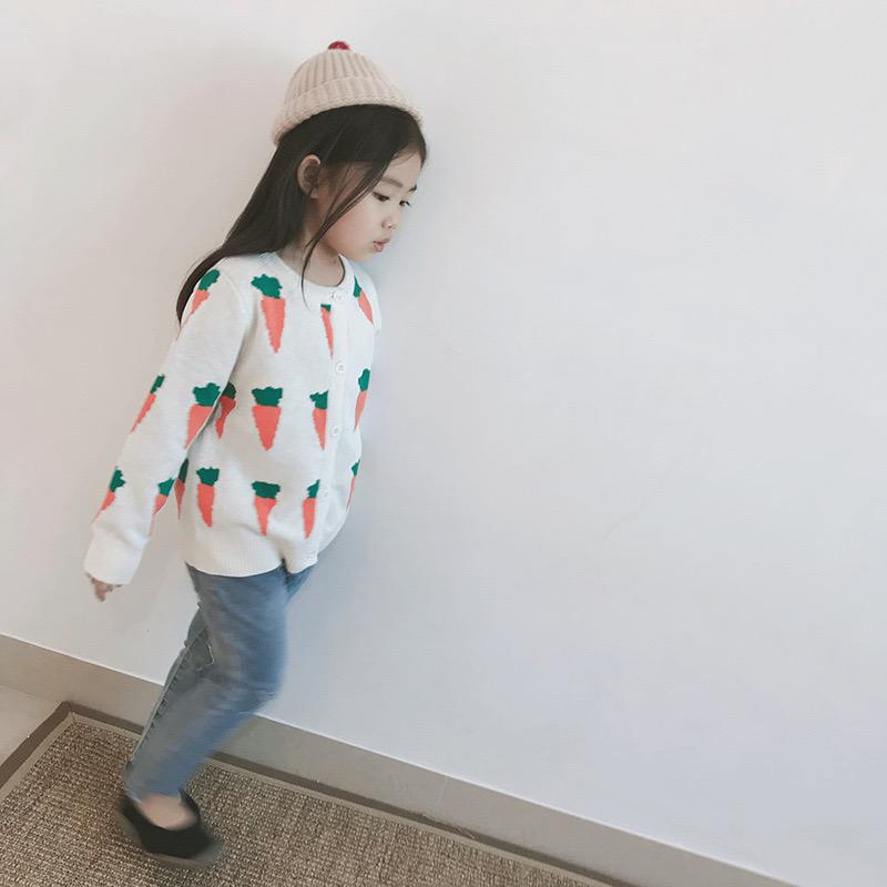 MOM AND ME Carrots Knitwear Cotton Cardigan Top for Boys Girls Adults - dianjiang-