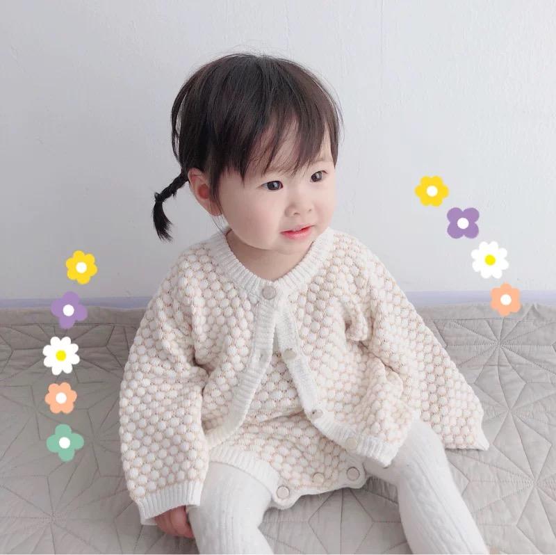 Spanish Style Outwear Crochet Dots Onesie Suspender Cotton Baby Romper - dianjiang-