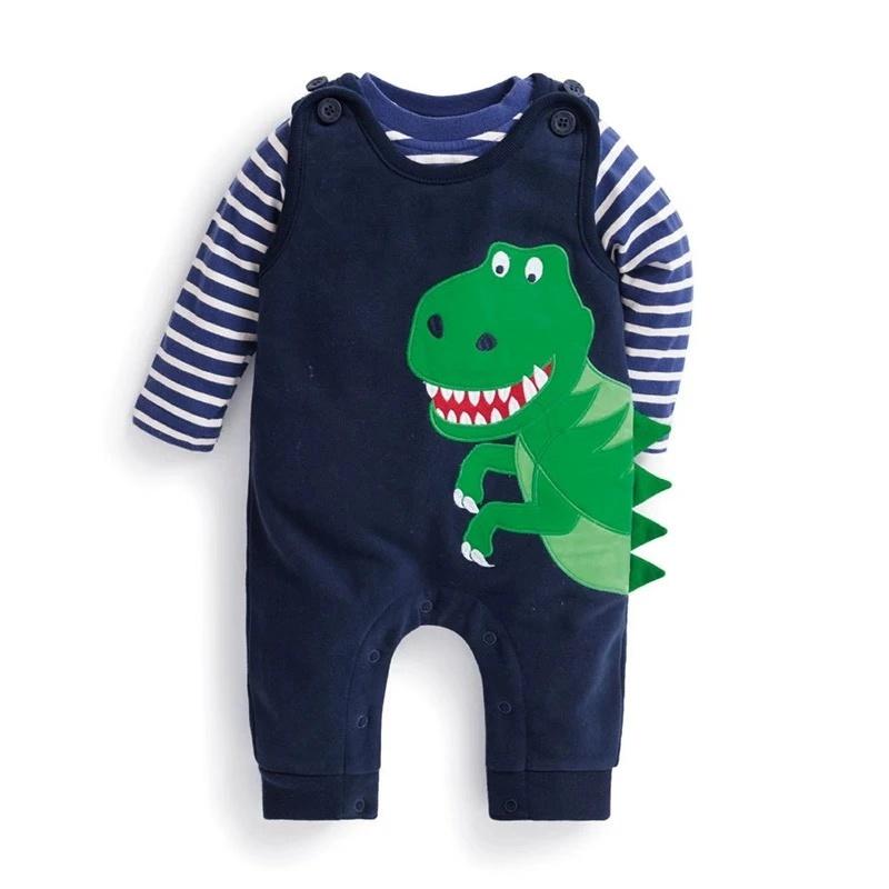 Baby Boy Dinosaur Pattern Sleeveless Playsuit - dianjiang-