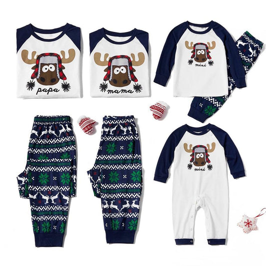 Adorable Christmas Reindeer Leisure Wear Family Matching - dianjiang-