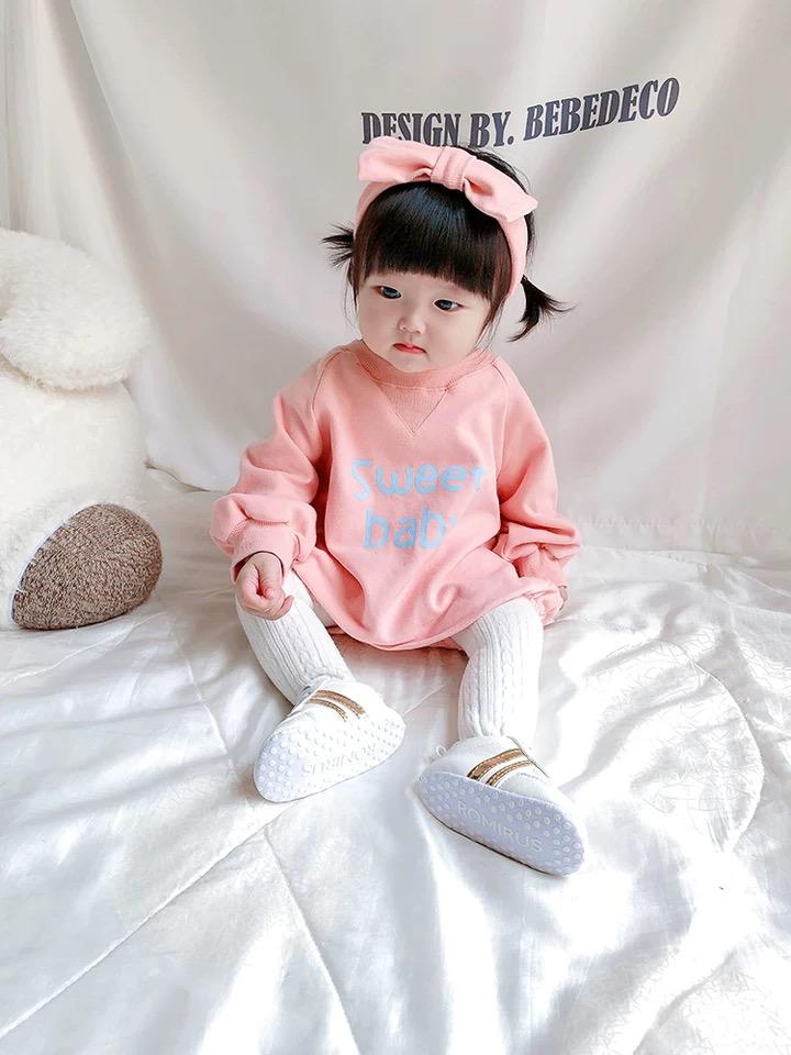 Winter 2-Piece Baby Fleece-lined Bodysuit and Headband Pink/Blue - dianjiang-