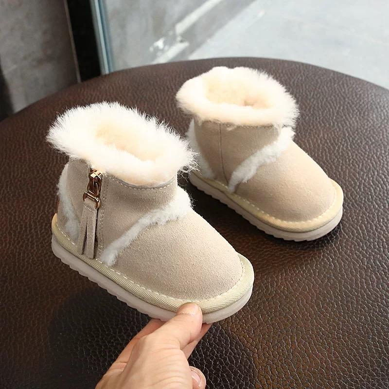 Fashion Side Zip Warm Fur Trim Snow Boots 3 Colors - dianjiang-