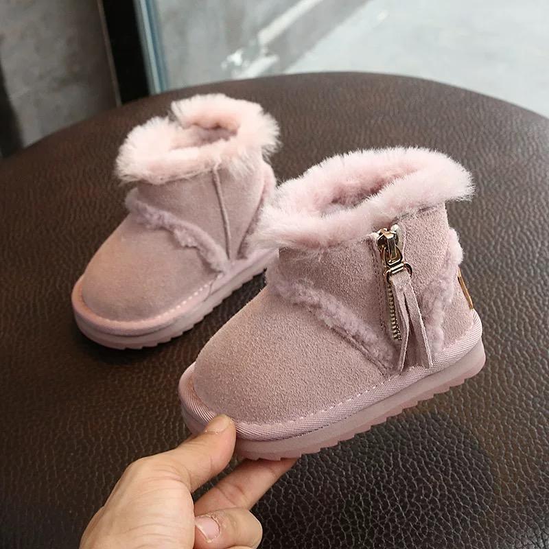 Fashion Side Zip Warm Fur Trim Snow Boots 3 Colors - dianjiang-