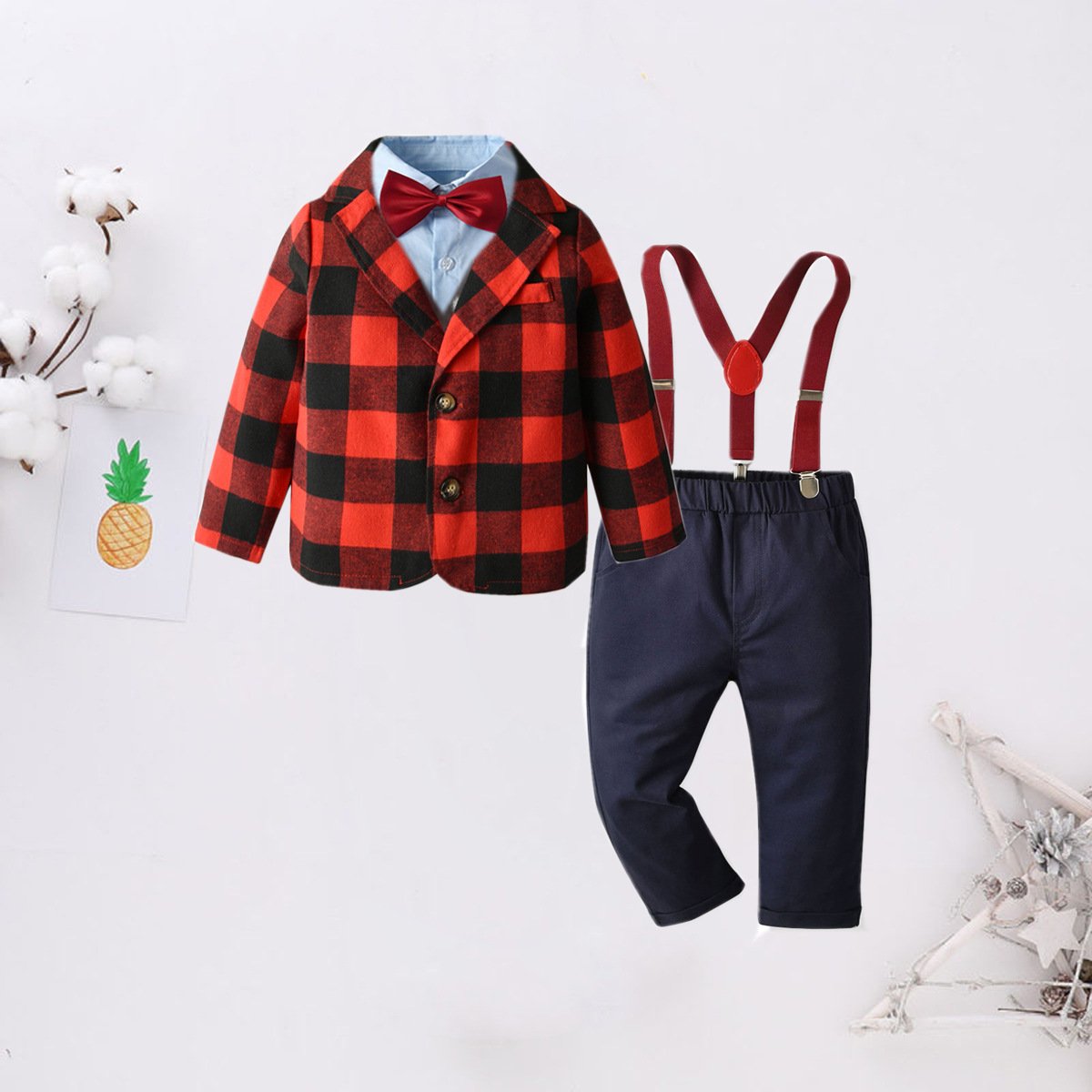 5-Piece Stylish Little Boy Party Suits - dianjiang-