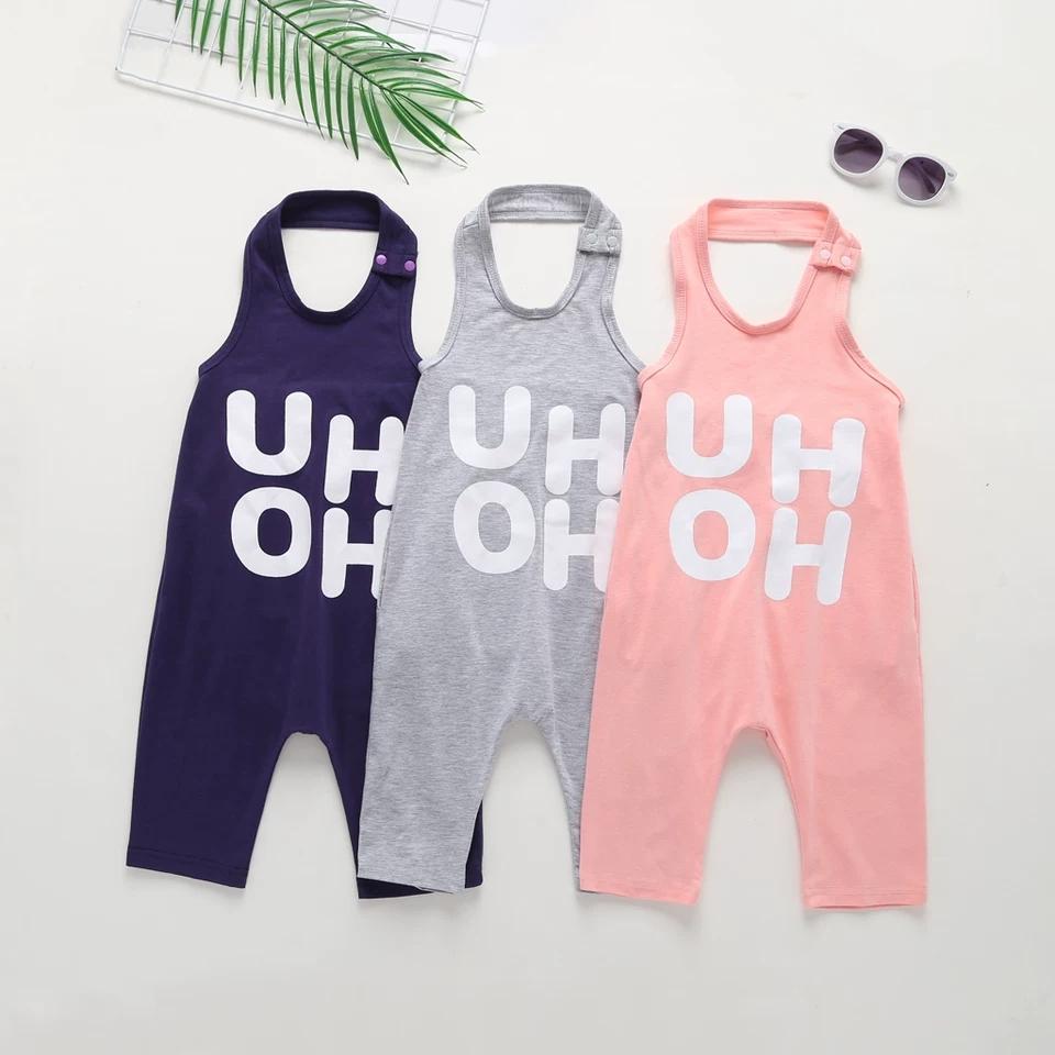 High Summer Letters Print Baby Little Kids Unisex Jumpsuit - dianjiang-